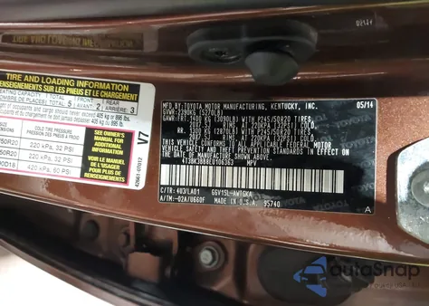 2014 Toyota Venza Limited V6 из США, поврежденный, VIN 4T3BK3BB8EU106363